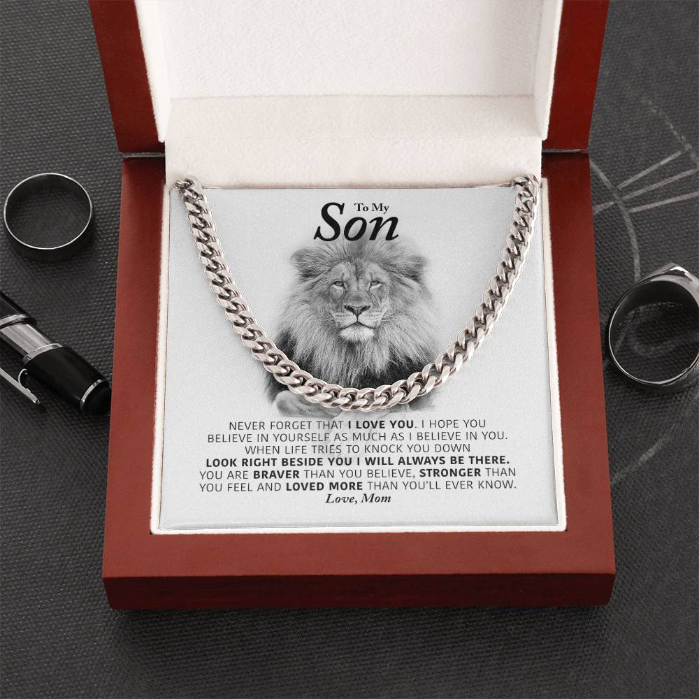 To My Son - I Will Always Be There - Cuban Link Chain