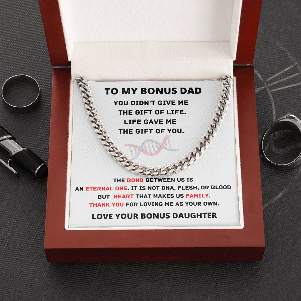 Cuban Link Chain Gift For Bonus Dad