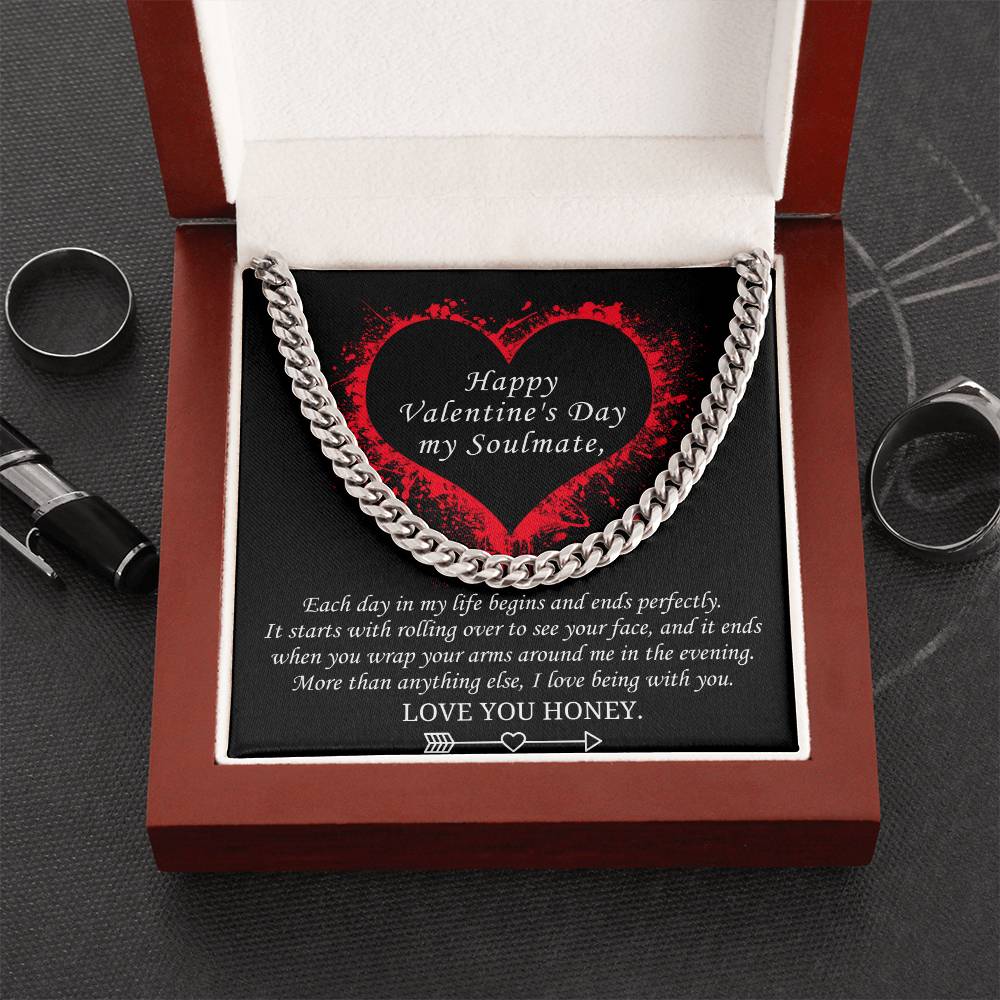 Valentine's Gift For Soulmate - More Than Anything Else I Love Being With You Cuban Link Chain
