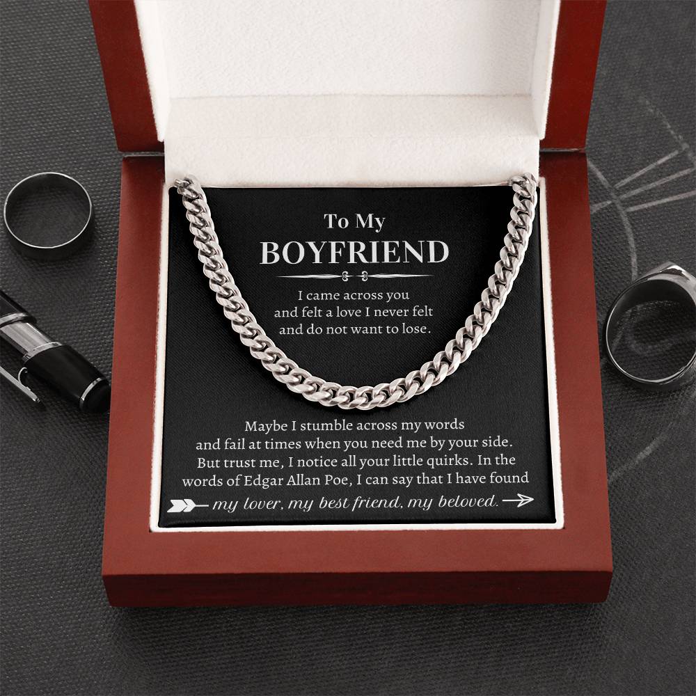 Valentine's Gift Boyfriend - I Came Across You And Felt A Love I Never Felt And Do Not Want To Lose Cuban Link Chain