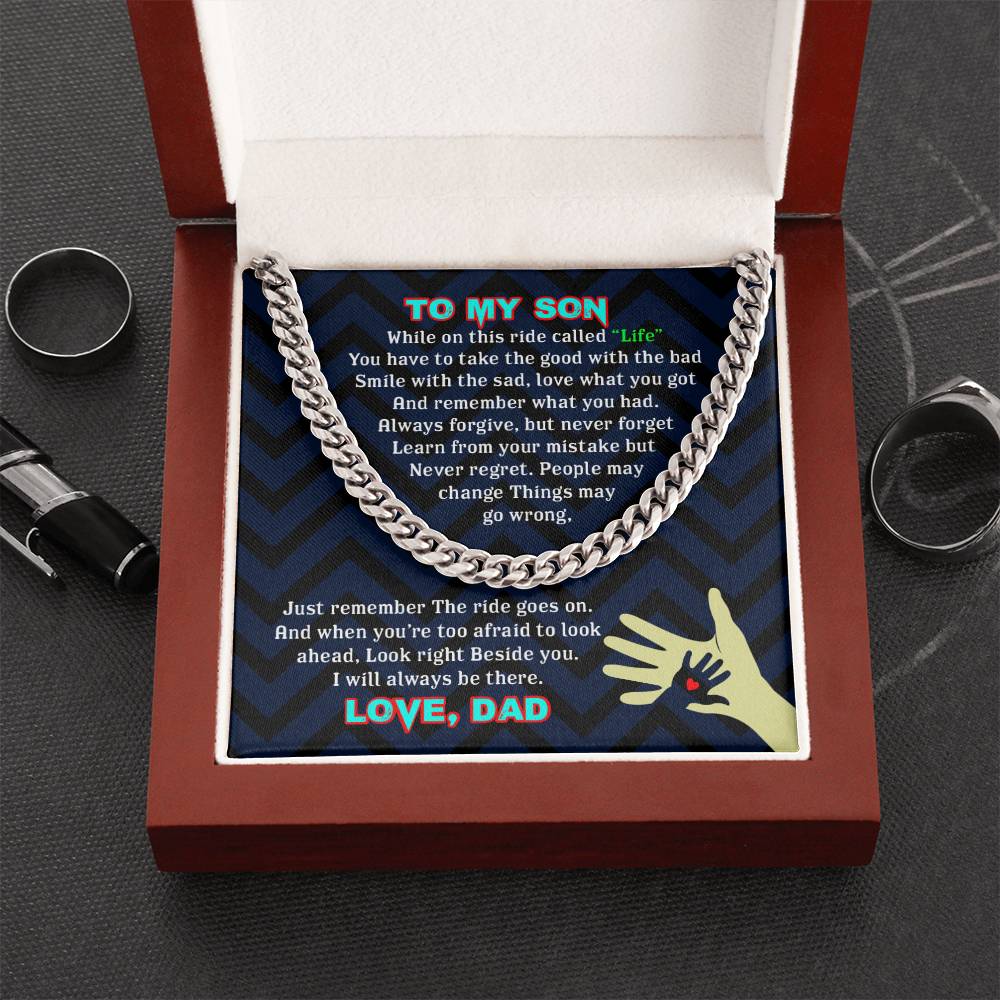 To My Son - Cuban Link Chain