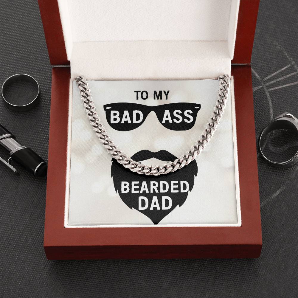 Bad Ass Dad  Cuban Link Chain Necklace