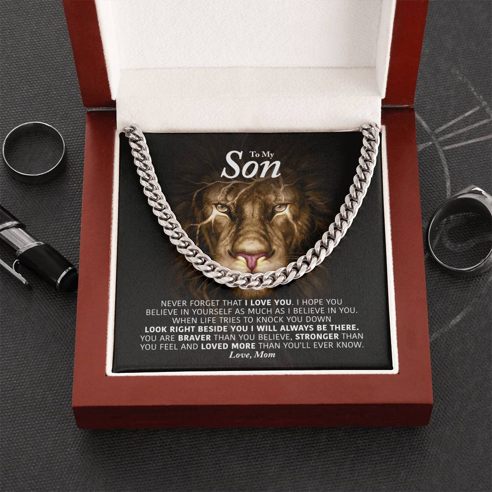 To My Son - I Will Always Be There - Cuban Link Chain