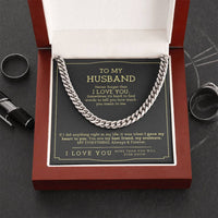 To My Man Chain Necklace Boyfriend Gift From Girlfriend Anniversary Gift Boyfriend Birthday Cuban Link Chain