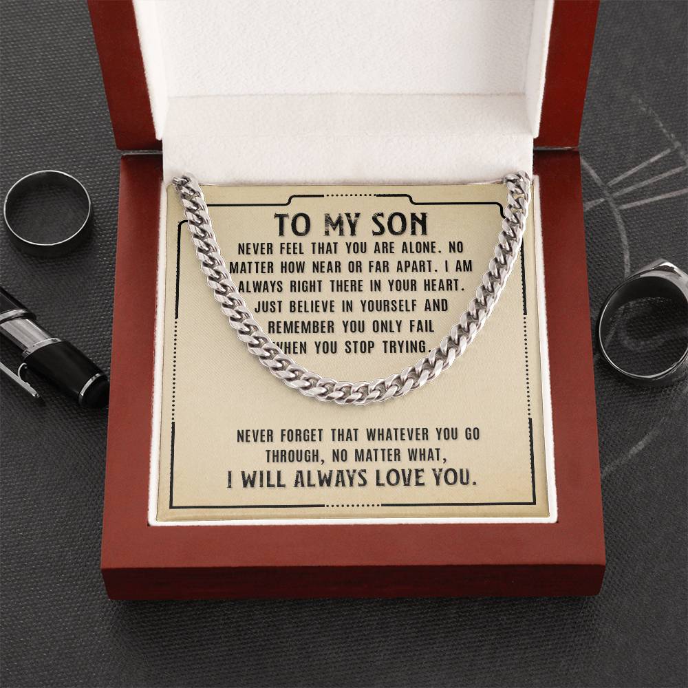 To My Son  🎁 ❤️  Cuban Link Chain Necklace