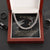 To My Man - Our Family Backbone  -  Necklace+Message Card In A Luxury Mahogany Box+Led Cuban Link Chain