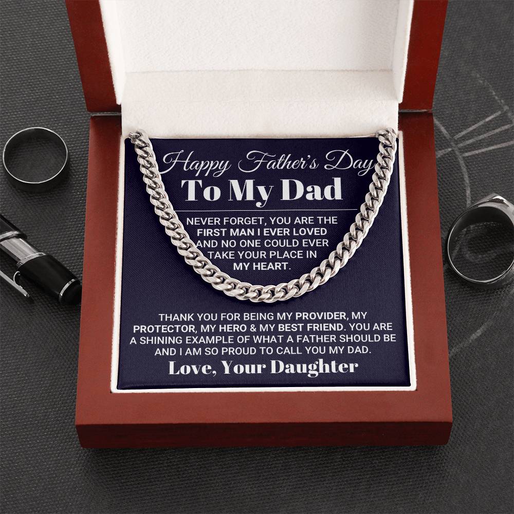 My Everything Father's Day Necklace Cuban Link Chain
