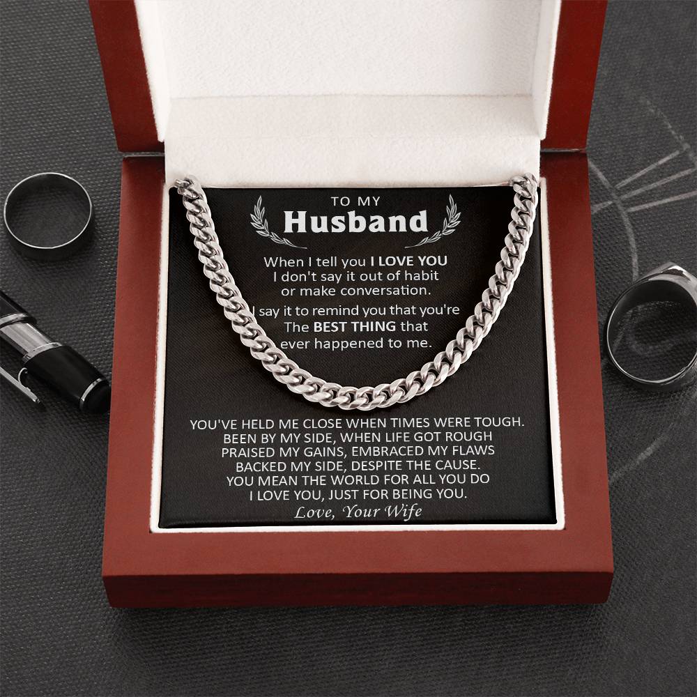 Gift For Husband - Be You - Cuban Cuban Link Chain