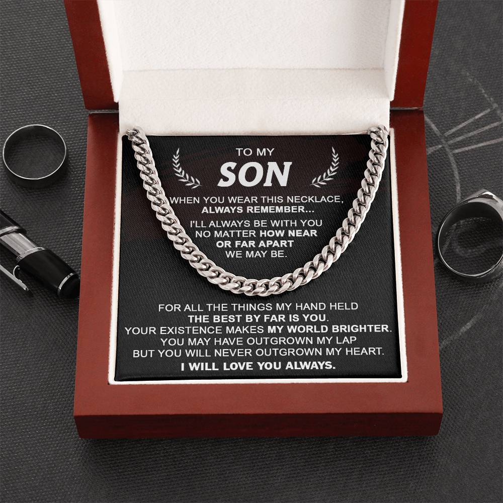 Gift For Son - Brighter World - Cuban Cuban Link Chain