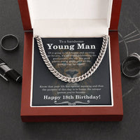 18Th Birthday Gift For Boys Gift For Eighteen Year Old Son Birthday 18Th Grandson Cuban Link Chain