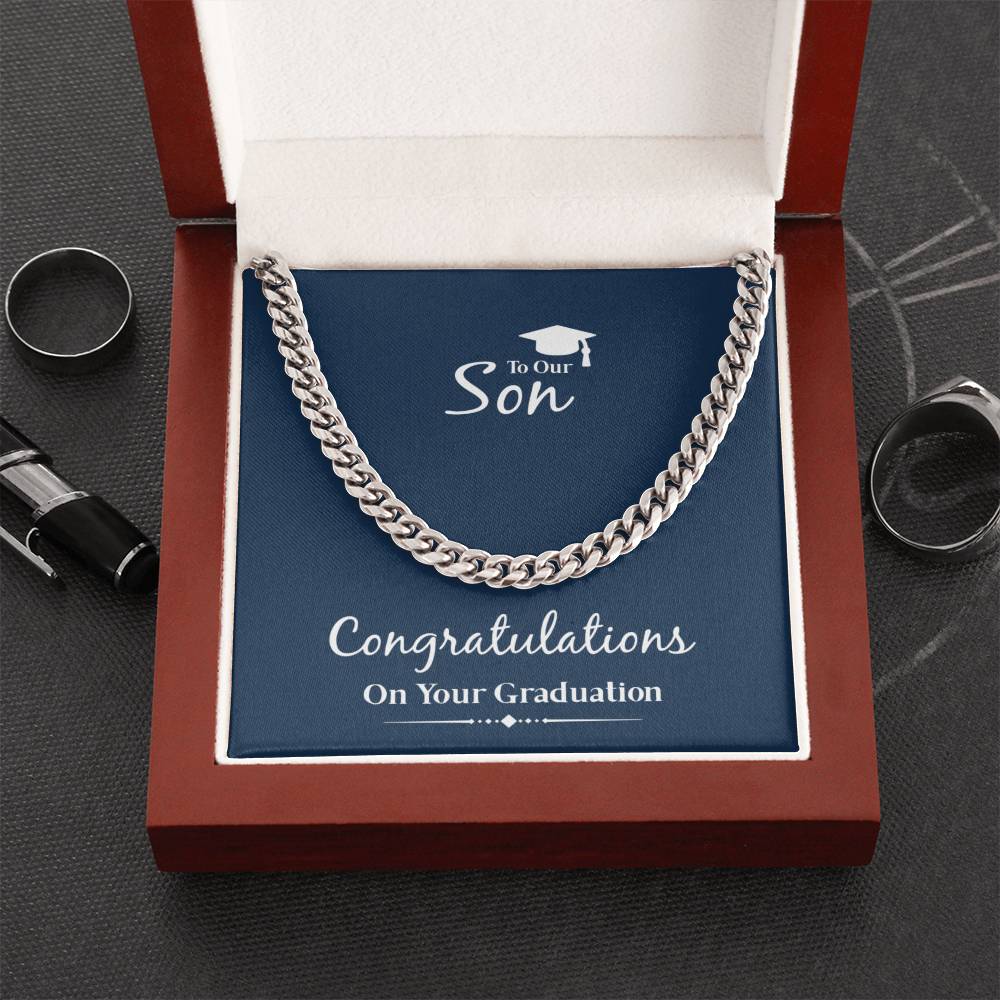 Graduation Gift For Son To Son From Parents Cuban Chain Necklace For Him Cuban Link Chain