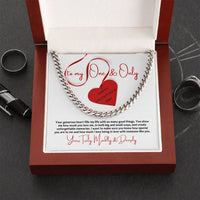 Valentine Gift For Husband Cuban Link Chain Men Valentines Day Gift Long Distance Heavy Chain Necklace Romantic Gift F