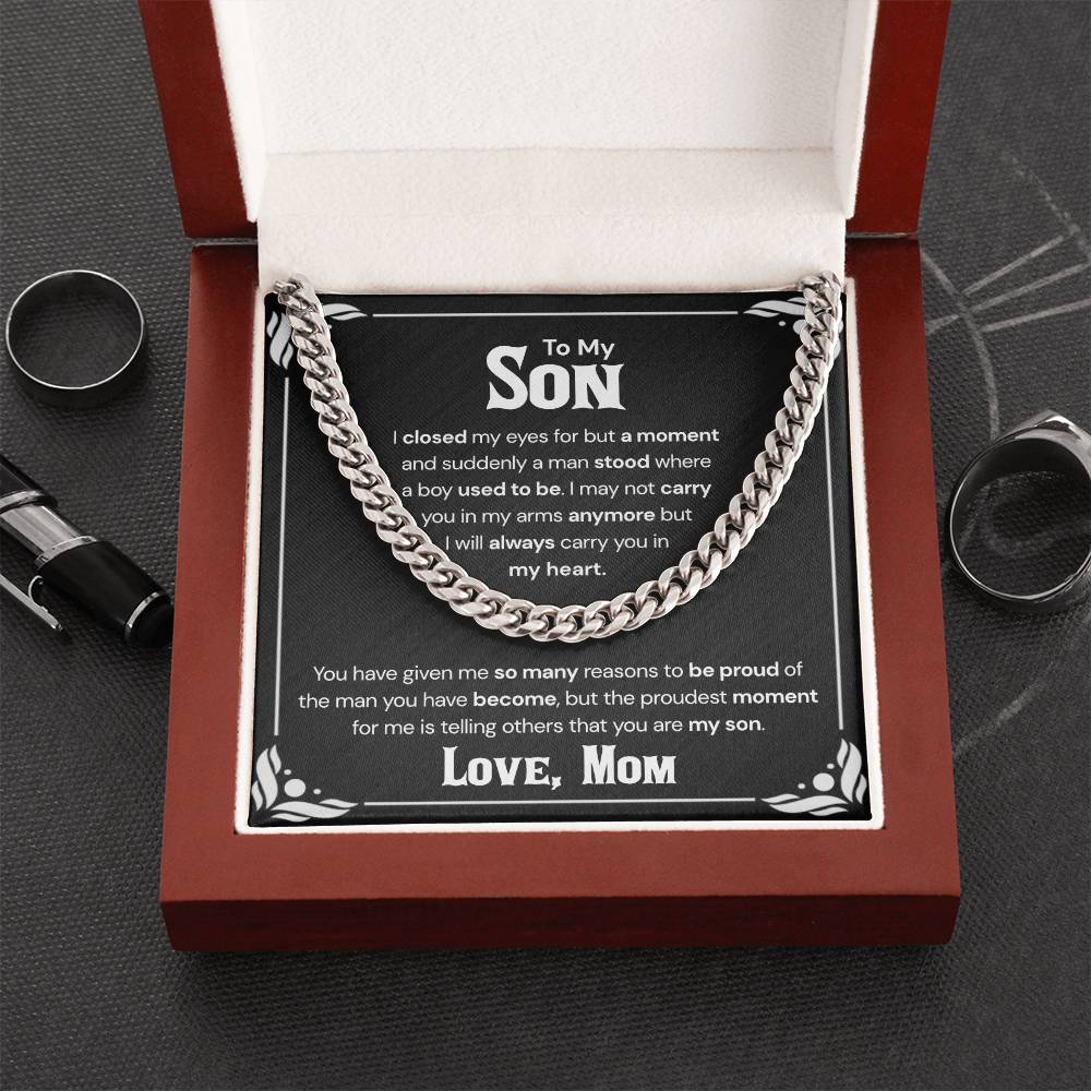 To My Son - So Many Reasons - Cuban Link Chain