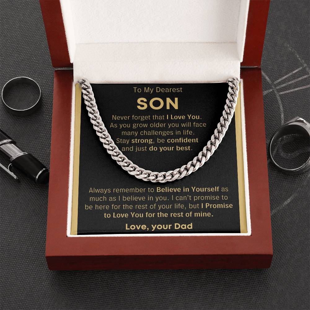 To My Son Just Do Your Best - Cuban Link Chain - Cld9