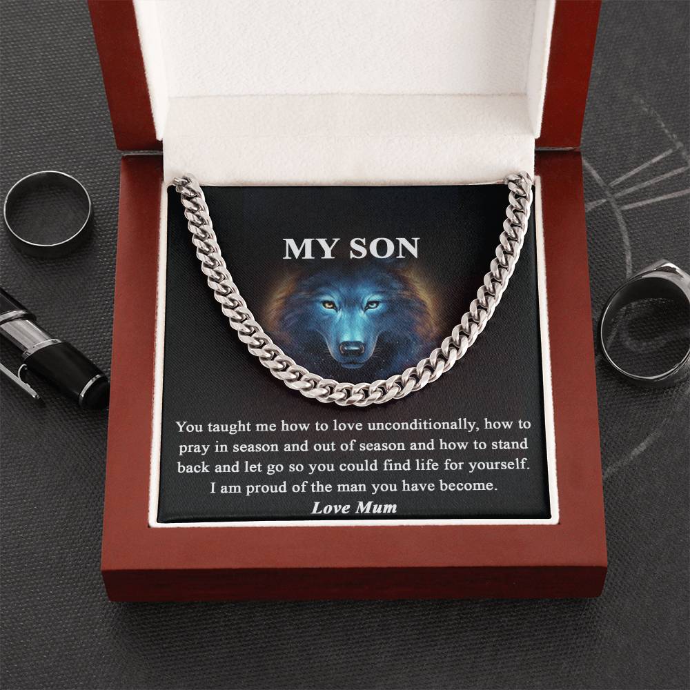 To My Son ●Cuban Link Chain ●Unconditional Love