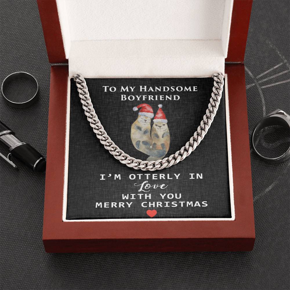 To My Handsome Boyfriend - Luxury Valentine's Day Gifts Cuban Link Chain