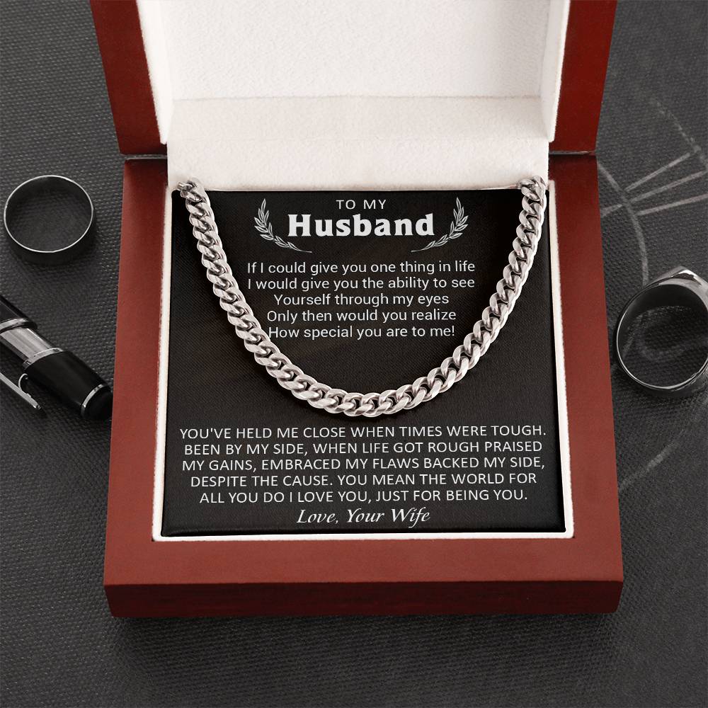 Gift For Husband - Embrace My Flaws - Cuban Cuban Link Chain