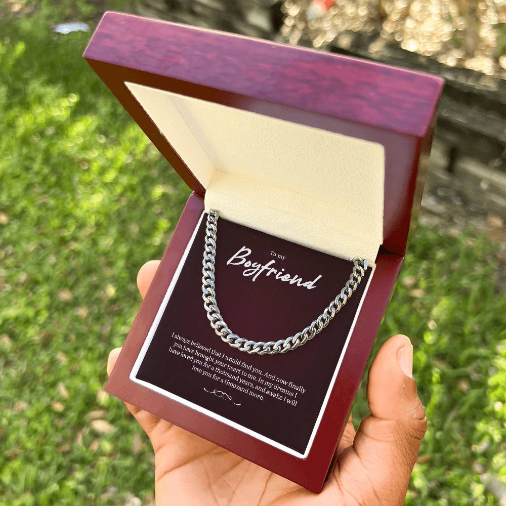 Beautiful Necklace For Boyfriend Cuban Link Chain
