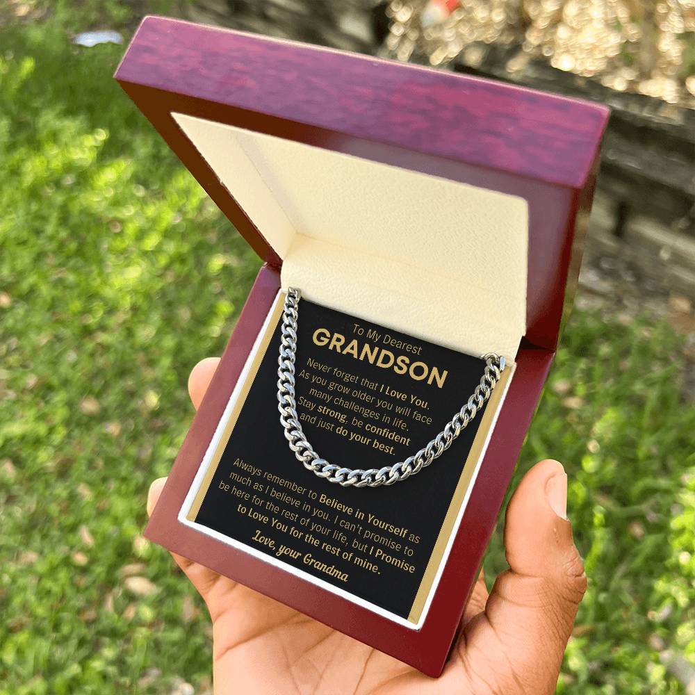 Grandson Just Do Your Best - Cuban Chain Link Cuban Link Chain