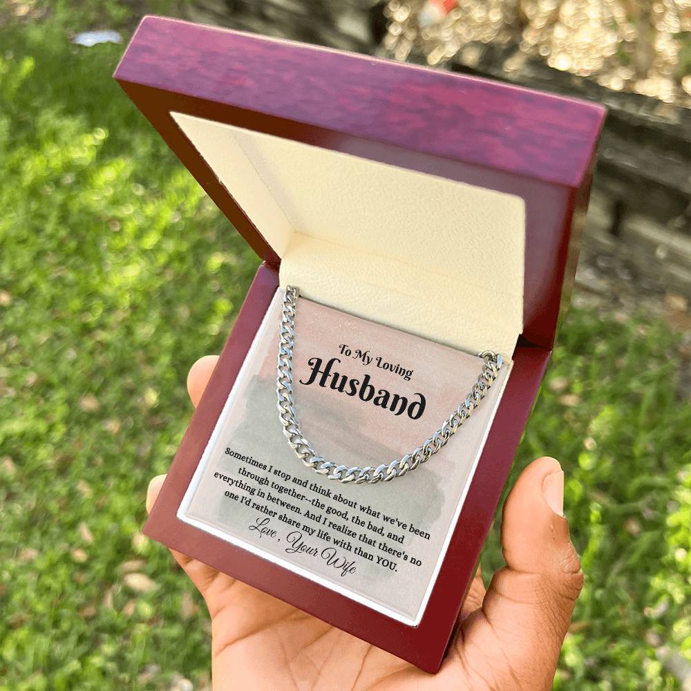 Anniversary Gift To Husband - Cuban Link Chain Necklace
