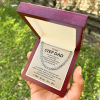 To My Step Dad Cuban Link Chain Necklace Step Dad Gift Fathers Day Gift For Stepdad Step Dad Birthday Gift