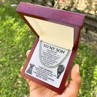 To My Son Gift From Dad Father To Son Chain Necklace Sentimental Gift For Son Cuban Link Chain