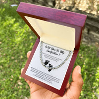 Will You Be My Godfather Necklace For Godfather From Mummy And Daddy Cuban Link Chain