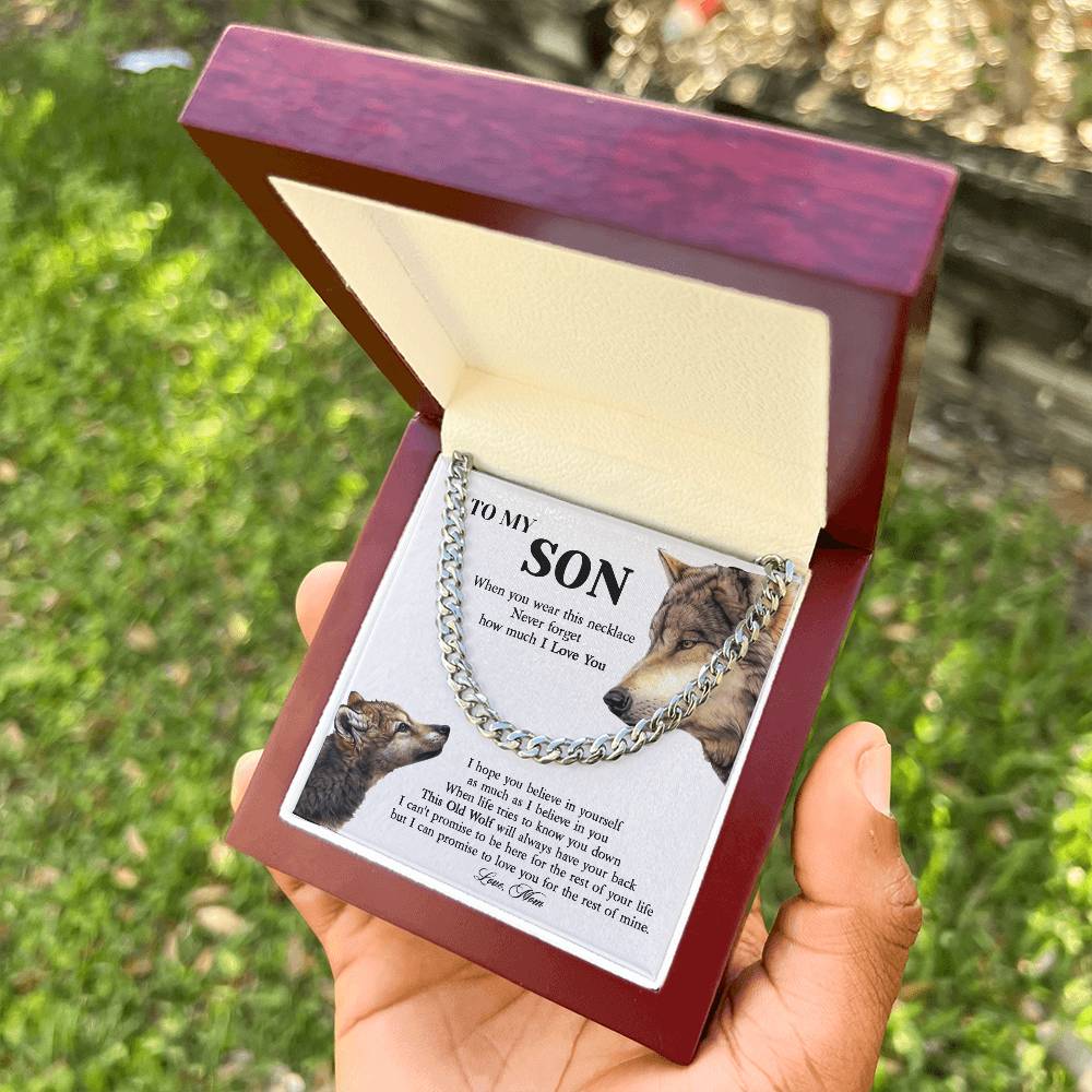 To My Son Cuban Chain Necklace Son Gifts From Mom Gifts For Son Birthday Unique Gifts For Son From Mom Cuban Link Chain