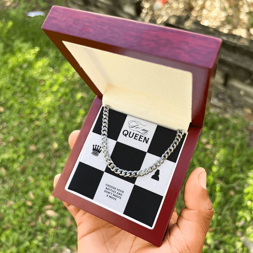 To My Queen Cuban Link Chain
