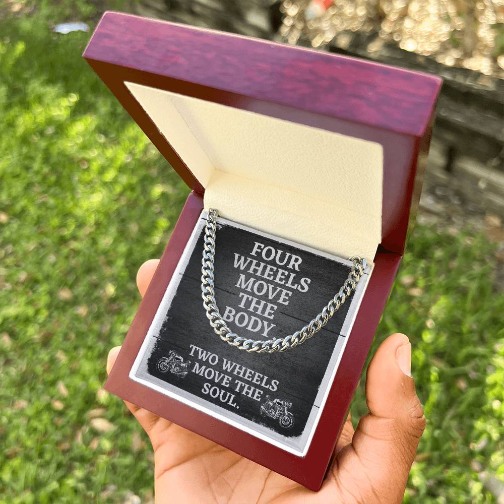 Cuban Chain Link Necklace For Men Motorcycle Enthusiast Gift Birthday Gift Necklace For Husband Boyfriend Son Cuban Link Chain