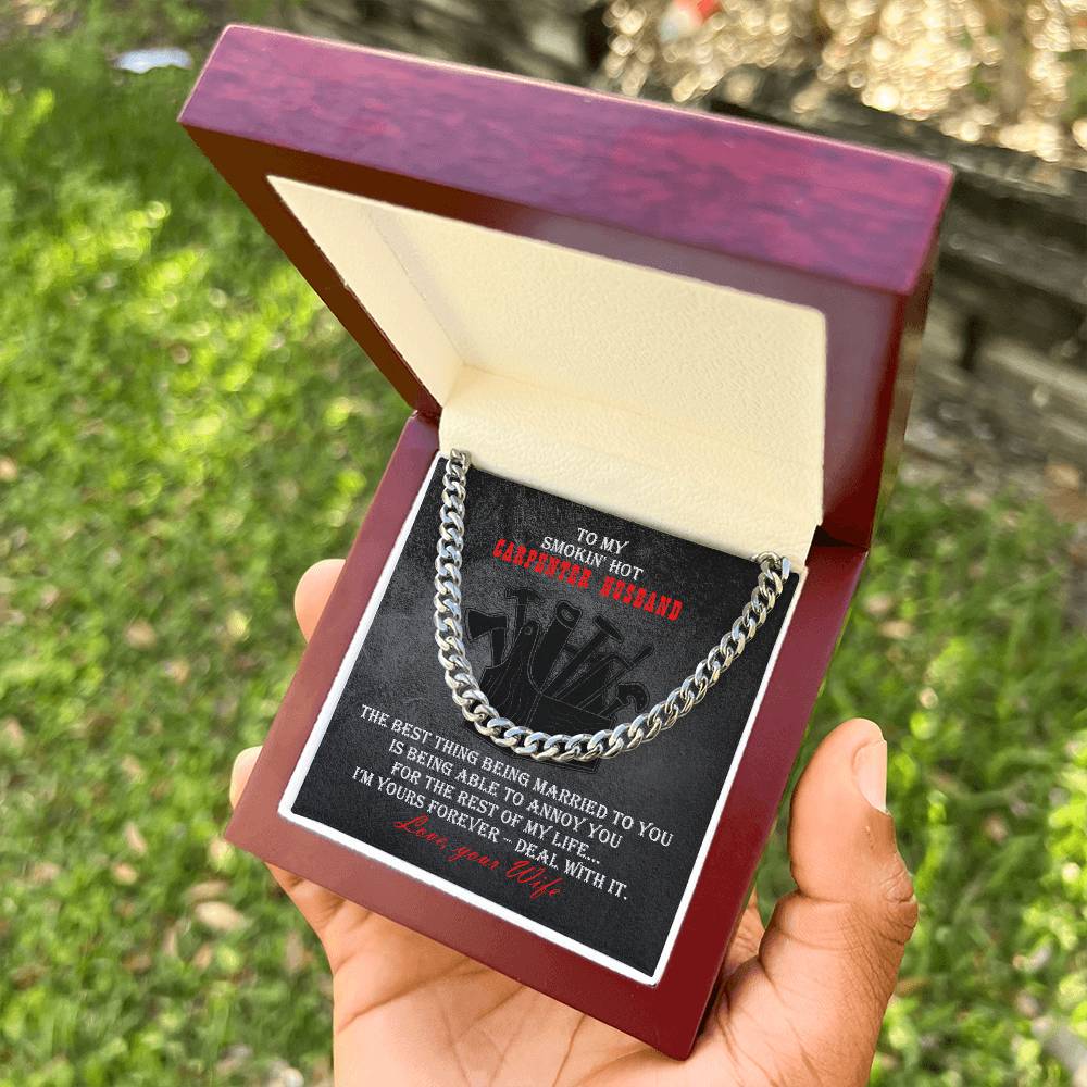 Carpenter Heavy Durable Cuban Chain Mens Necklace Cuban Link Chain