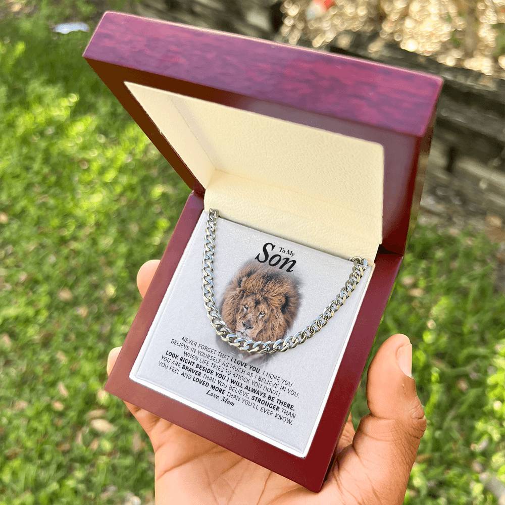 To My Son - I Will Always Be There - Cuban Link Chain Necklace