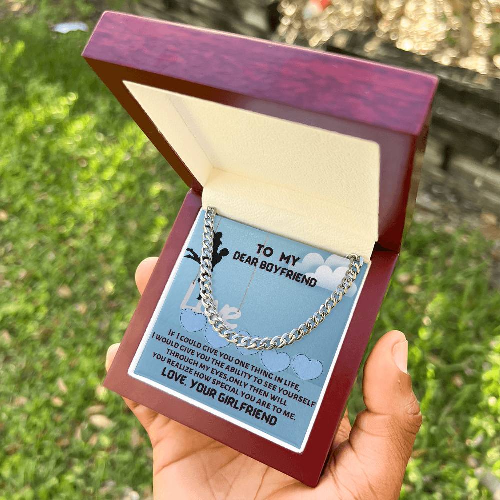 To My Dear Boyfriend Cuban Link Chain