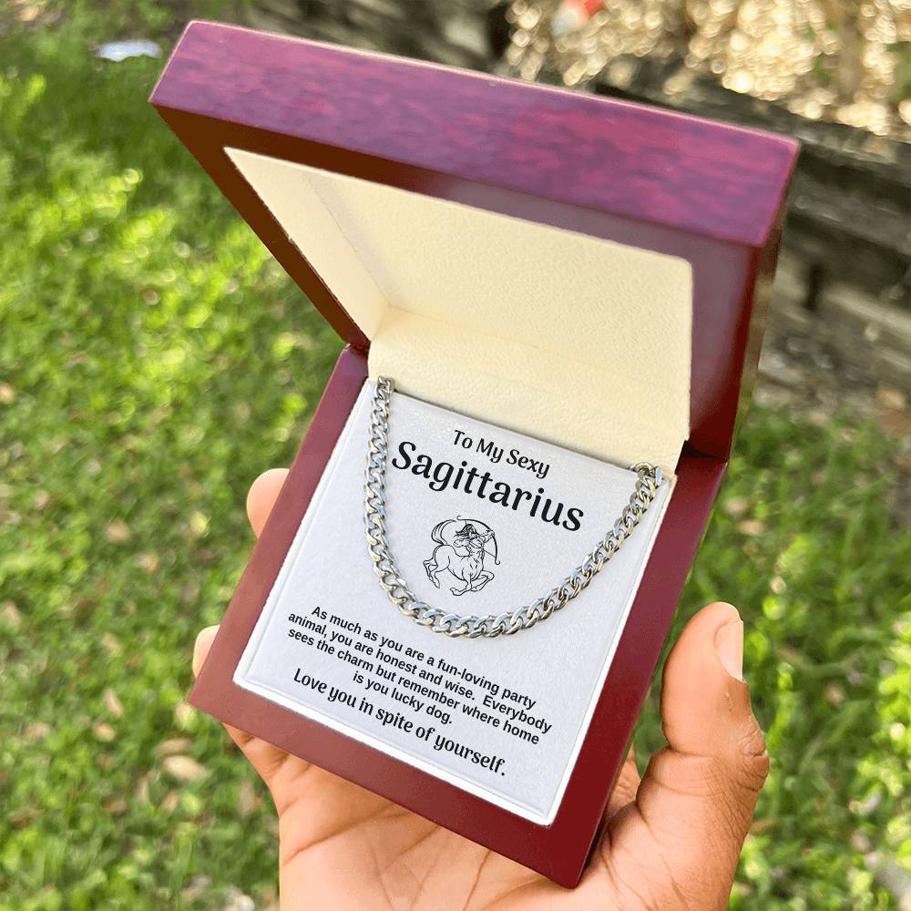 Sexy Sagittarius Cuban Chain Gift From Wife Or Girlfriend Cuban Link Chain