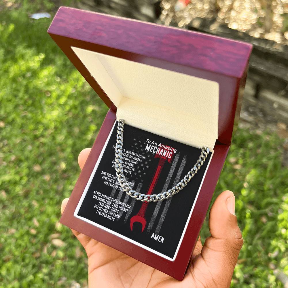 Mechanic Prayer Cuban Link Chain