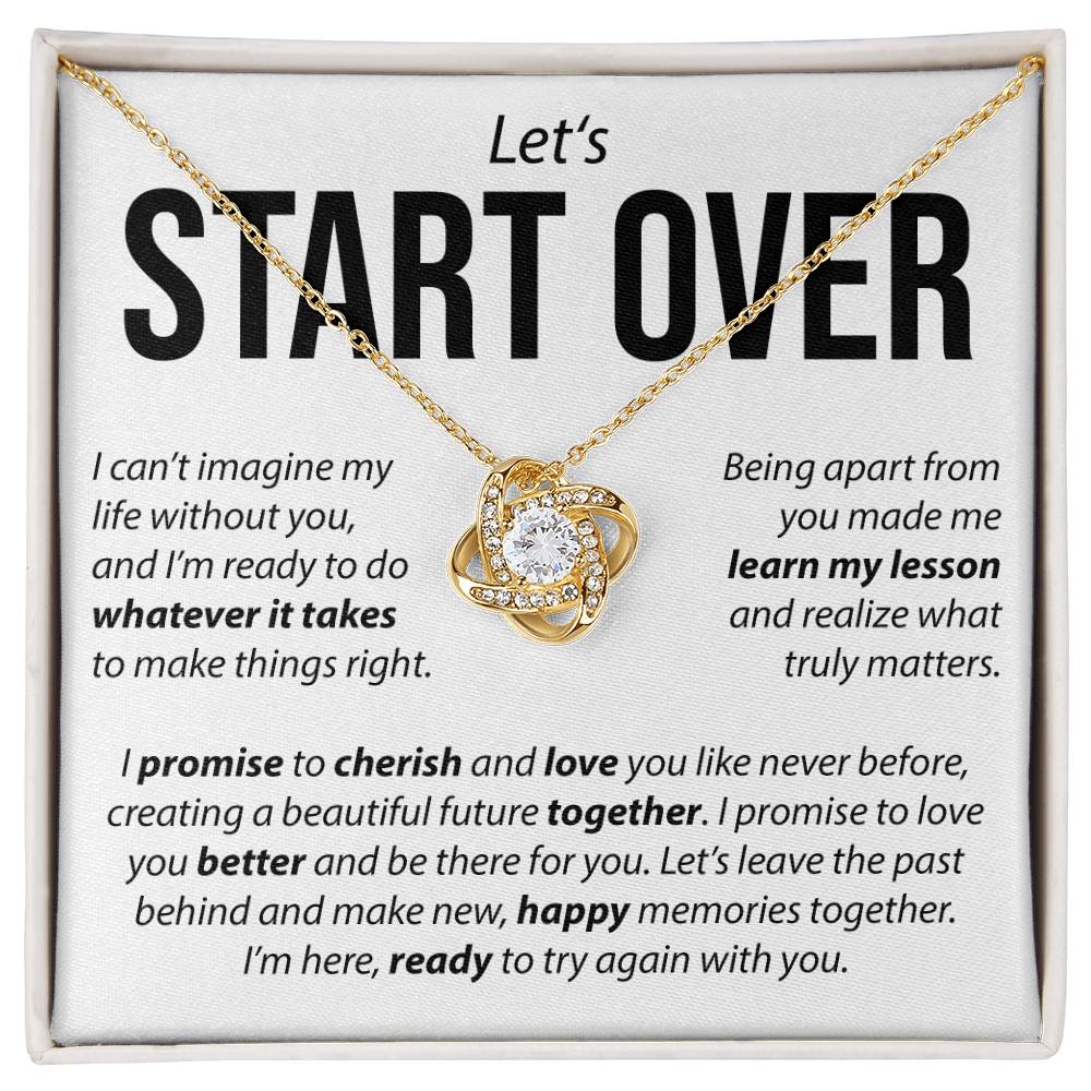 Let's Start Over - Love Knot Necklace Love Knot Necklace