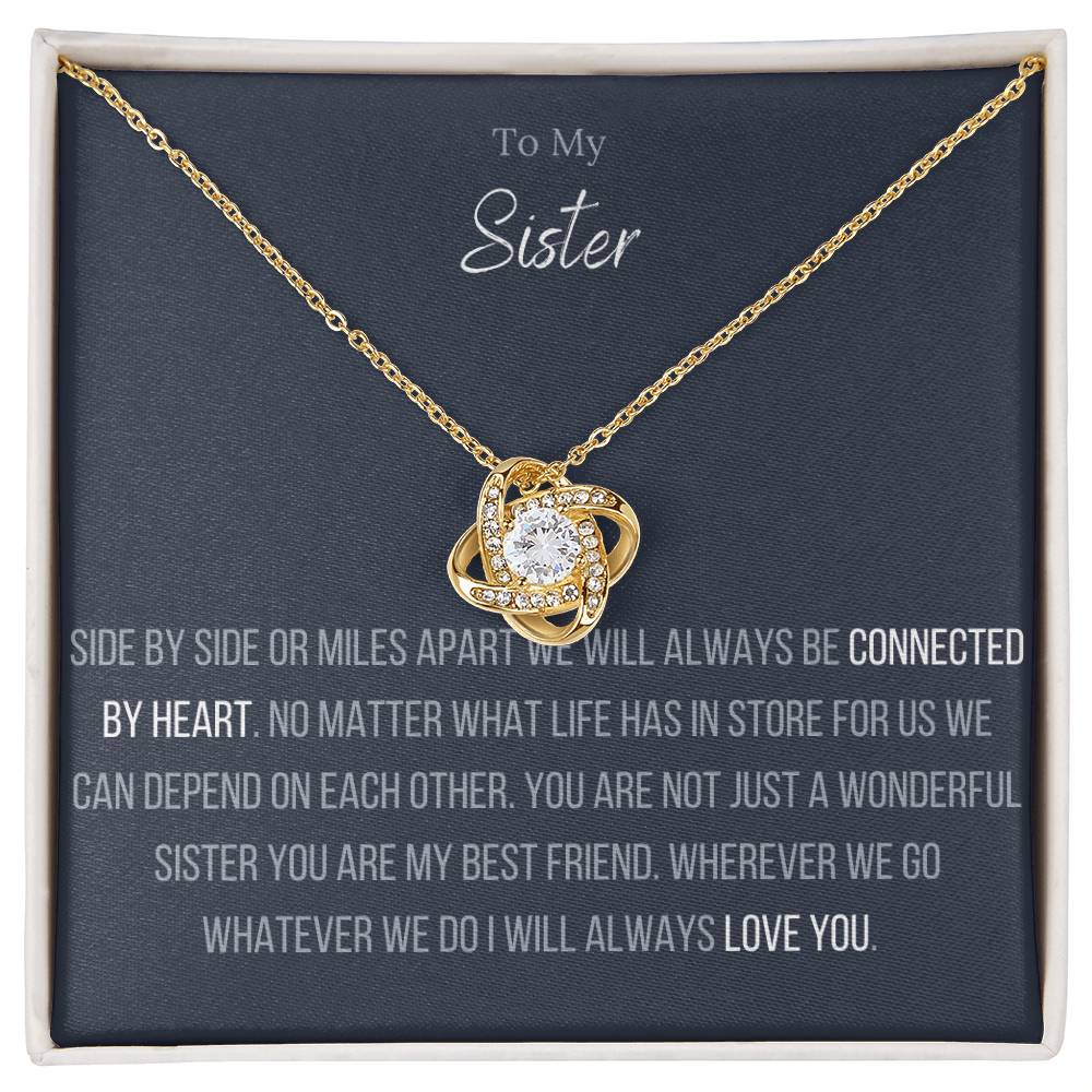 To My Sister - The Infinity Love Knot Necklace  Love Knot Necklace