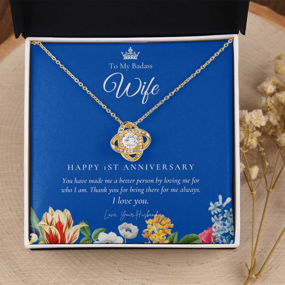 1 Year Anniversary Gift For Wife 1 Year Anniversary Gifts 1 Year Wedding Anniversary Gift Ideas 1St Wedding Anniversary Gift F(6) Love Knot Necklace