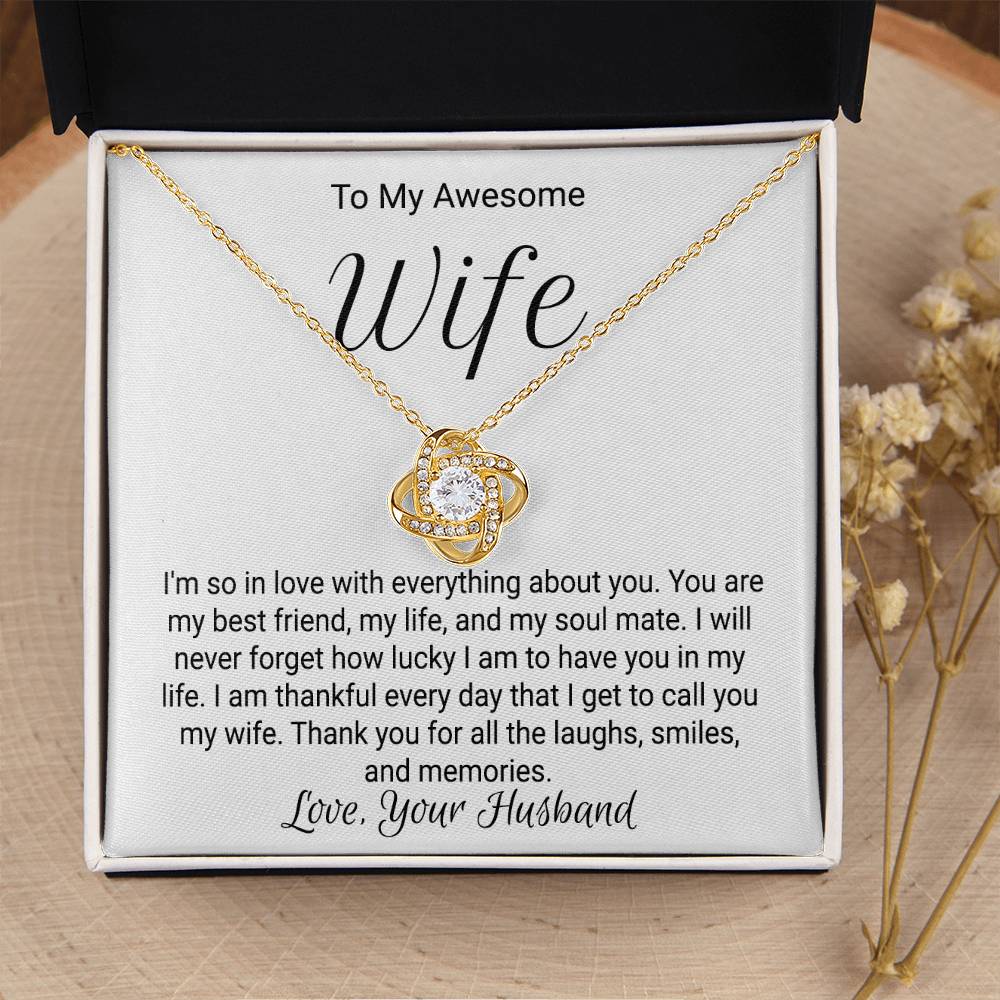 Birthday Necklace For Wife - Love Knot Love Knot Necklace