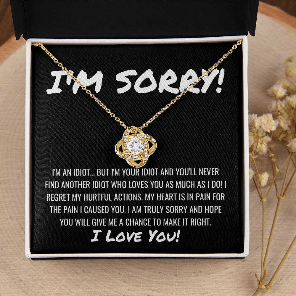 Sorry Apology Necklace 10 Love Knot Necklace