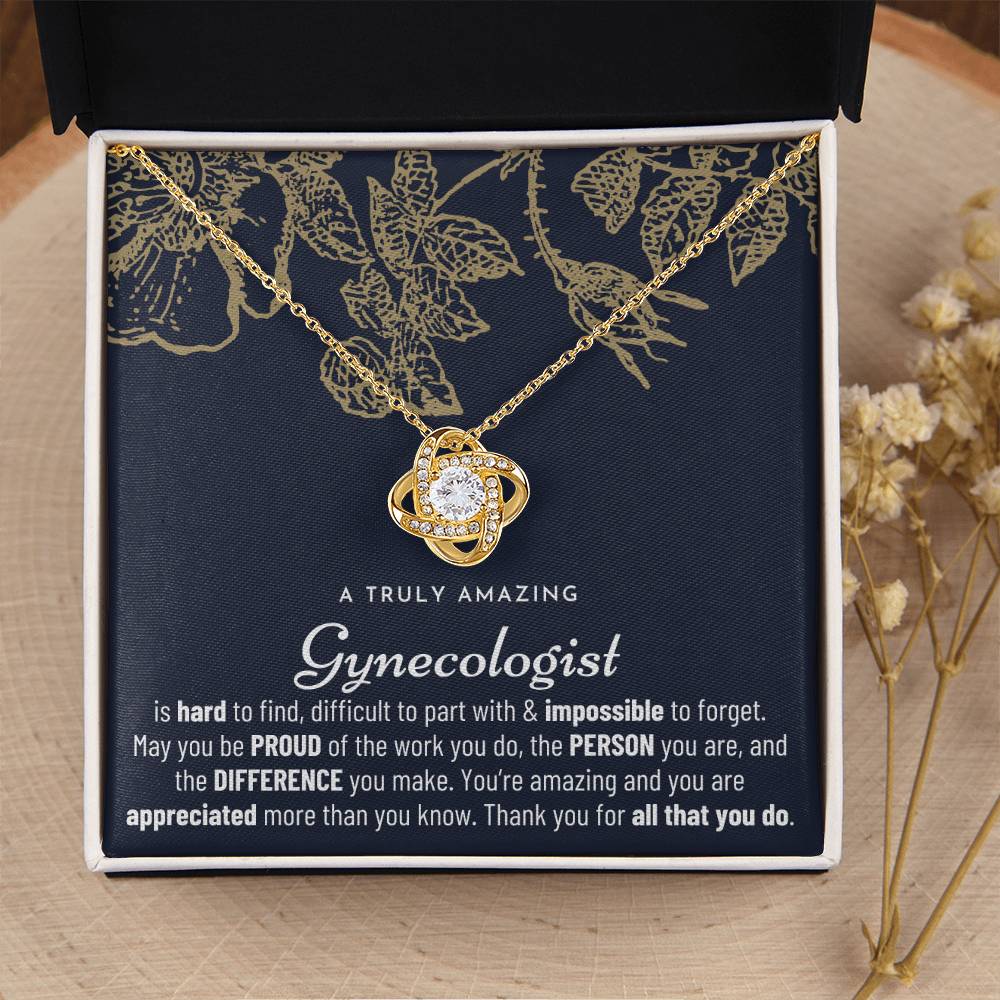 Gift For Gynecologist Gynecologist Gift Gynecologist Appreciation Gift Love Knot Necklace