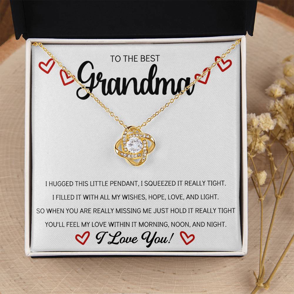 Grandma Necklace Gifts For Grandma From Granddaughter Or Grandson Mothers Day Gift Ideas For Grandma Best Grandma Ever Love Knot Necklace