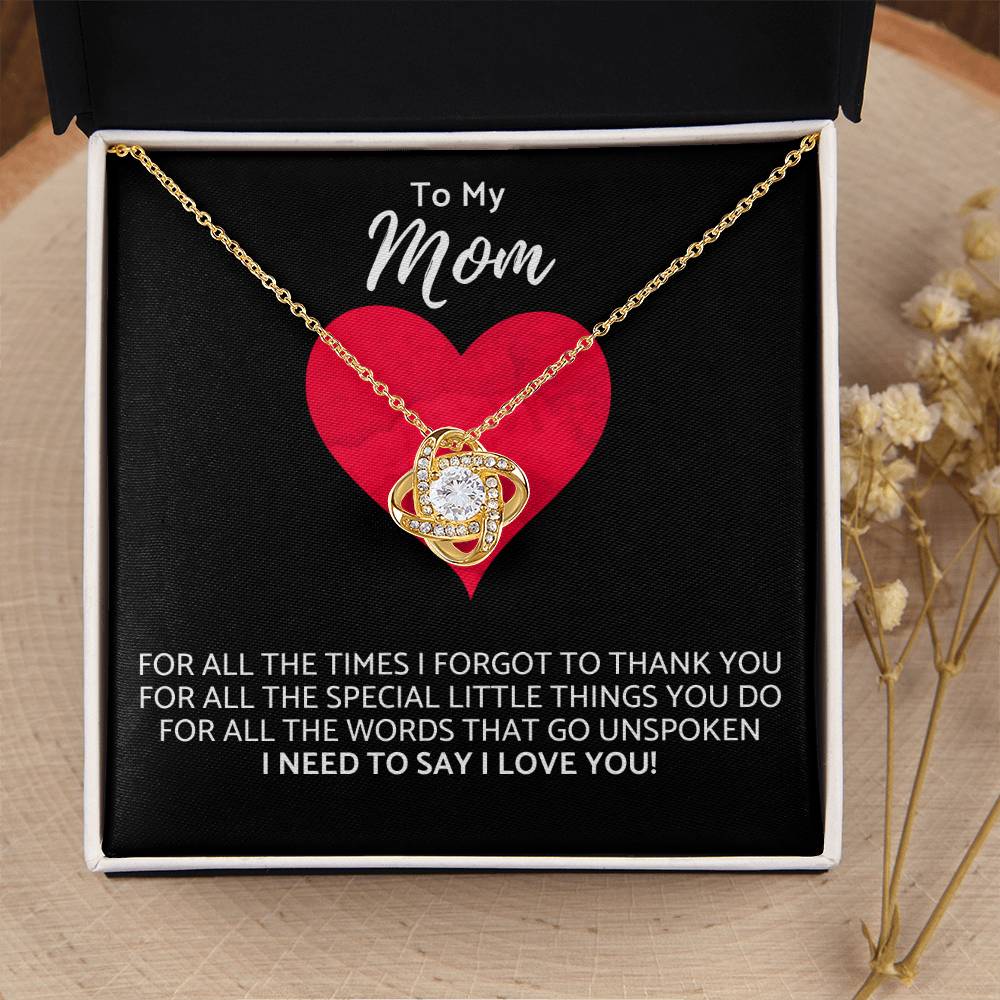 Premium Mother's Day Necklace Customize Gift For Your Loving Mom! ❤️ 1 Love Knot Necklace