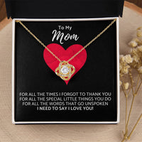 Premium Mother's Day Necklace Customize Gift For Your Loving Mom! ❤️ 1 Love Knot Necklace