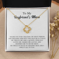 To My Boyfriend's Mom Necklace Gift For Boyfriend's Mom Birthday Present For Boyfriends Mom Mother's Day Unique Gift Love Knot Necklace