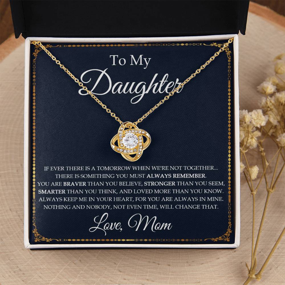 To My Daughter Necklace Gift For Daughter From Mom Daughter Gift From Mom Daughter Birthday Unique Grown Up Da Love Knot Necklace