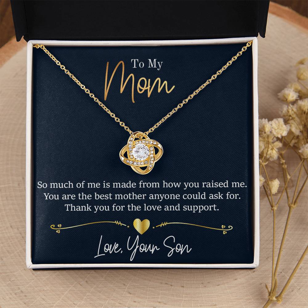 Mom - Thank You - Son 1 Love Knot Necklace