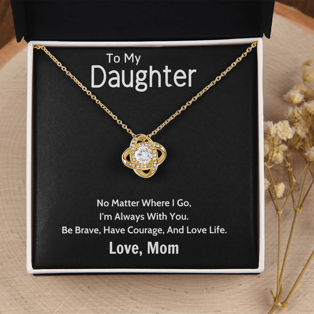 Gift For Daughter From Mom Daughter Mother Necklace Daughter Gift From Mom To My Daughter Daughters Birthday Unique Grown Up Daughter Love Knot Necklace
