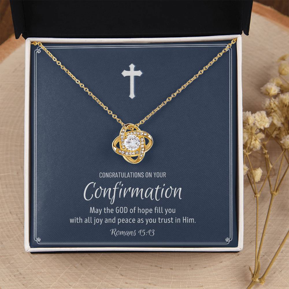 Confirmation Gift For Young Ladies Confirmation Granddaughter Love Knot Necklace Confirmation Gift Ideas For Girls Catholic Confirmation Love Knot Necklace