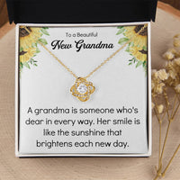 Grandma 2022 Promoted To Grandma Mothers Day Idea For New Grandma Gift Grandma To Be Gift For Grandma Reveal Pregnancy Baby Announcement Love Knot Necklace